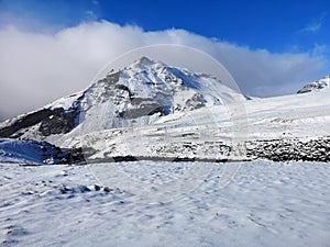 Mountain snowey in winter. Iceland