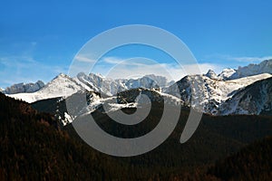 Mountain snowy landscape horizon