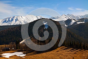 Mountain snowy landscape horizon