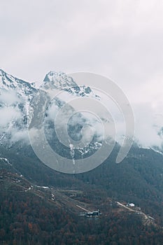 Mountain in sochi park, outumn