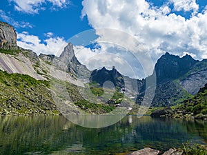 Mountain Spirits Lake in Ergaki Park. Western Sayan