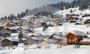 Mountain station in alps