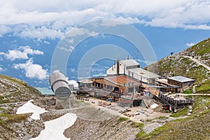 Mountain station and cable car station the Karwendel mountains near Mittenwald, Germany