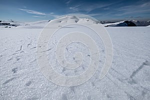 Mountain Station of Campocatino in winter,Lazio, Italy