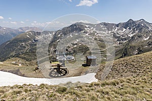 Mountain station of a chairlift in the Ordina Arcalis area in Andorra photo