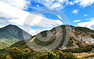 Mountain stone texture and smoke