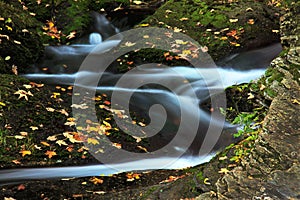 Mountain stream in autumn