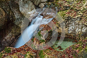 Mountain stream in the Lepena valley