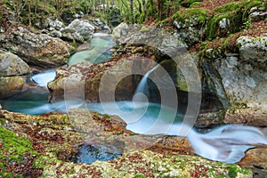 Mountain stream in the Lepena valley