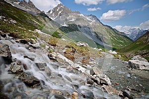 A mountain stream located along the Chaviere valley photo