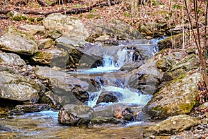 Mountain Stream Over Rocks