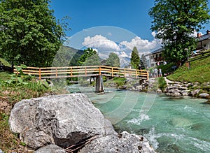 Mountain stream in Ramsau Berchtesgaden Alps
