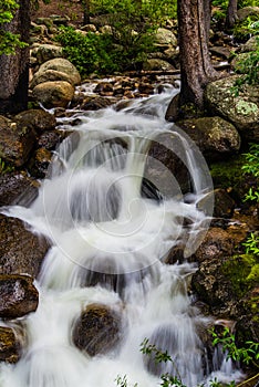Mountain stream waterfall
