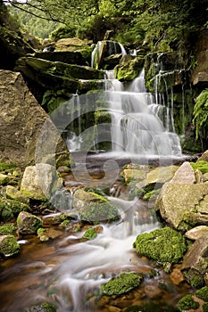 Mountain stream waterfall