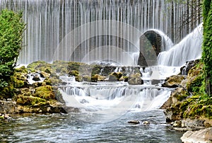 Mountain stream waterfall