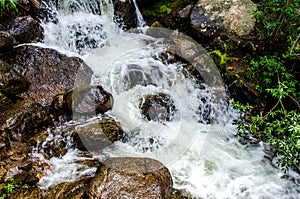 Mountain stream waterfall