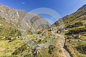 Mountain on a sunny day near Soulcem