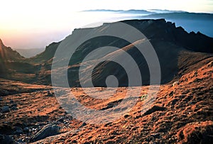 Mountain sunset