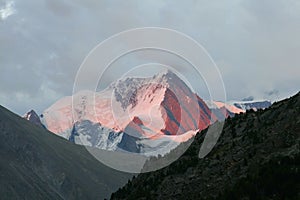 Mountain and sunset