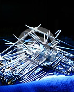 Mountain of surgical instruments