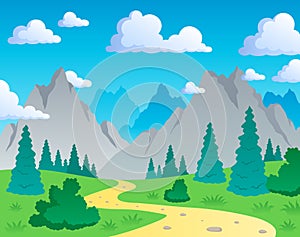 Mountain theme landscape 1