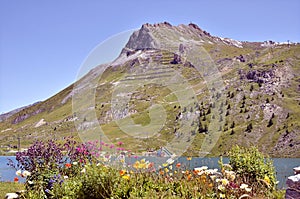 Mountain at Tignes in France photo