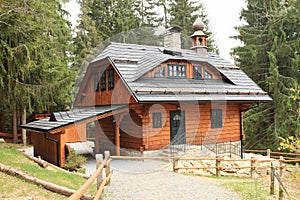 Mountain timbered house