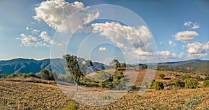 Mountain top mountain ranges landscape in Guerrero. Sierra Madre del Sur. Travel in Mexico. Panorama photo