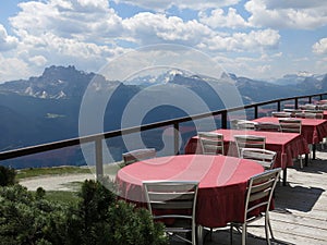 Mountain Top Restaurant In The Alps Near Cortina (Rifugio Faloria) photo