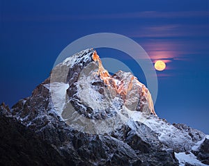 Ushba - the most beautiful peaks of the Caucasus Mountains photo
