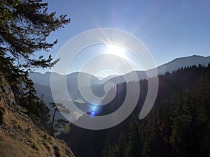 Mountain tour Sonnenberggrat and Sonnenspitze mountain, Bavaria, Germany