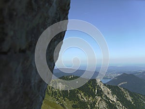 Mountain tour to mountain Aiplspitz in Bavaria, Germany