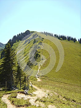 Mountain tour to mountain Aiplspitz in Bavaria, Germay