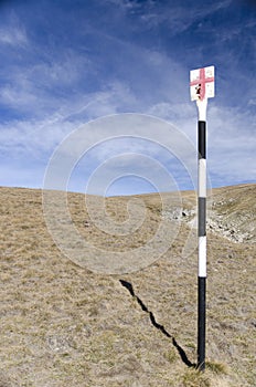 Mountain track post