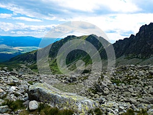 Mountain trail in High Tatras mountains, Slovakia