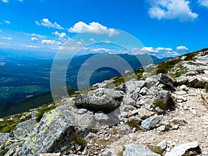 Mountain trail in High Tatras mountains, Slovakia