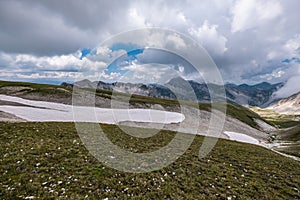 Mountain trail road in Abruzzo, Gran Sasso National park