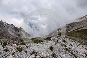 Mountain trail road in Abruzzo, Gran Sasso National park