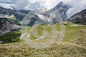 Mountain trail road in Abruzzo, Gran Sasso National park