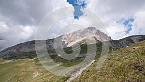 Mountain trail road in Abruzzo, Gran Sasso National park