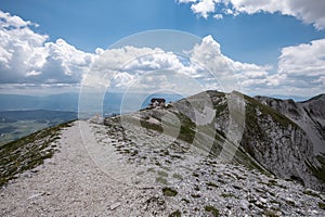 Mountain trail road in Abruzzo, Gran Sasso National park