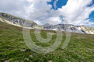 Mountain trail road in Abruzzo, Gran Sasso National park