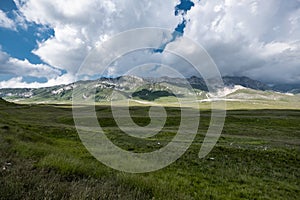 Mountain trail road in Abruzzo, Gran Sasso National park