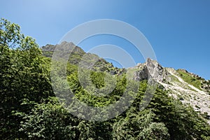 Mountain trail road in Abruzzo, Gran Sasso National park