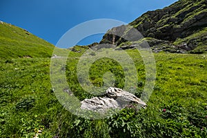 Mountain trail road in Abruzzo, Gran Sasso National park