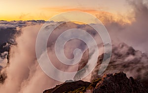 Mountain trail to Pico do Arieiro