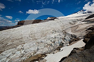 Mountain Tronador and glaciers of Alerce and Castano Overa