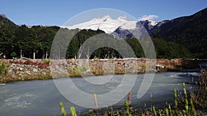 Mountain Tronador and glaciers of Alerce and Castano Overa