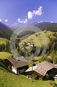 Mountain valley in austrian alps in summer