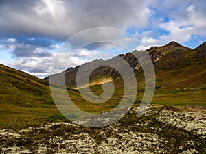 Mountain Valley and Autumn Tundra, Alaska